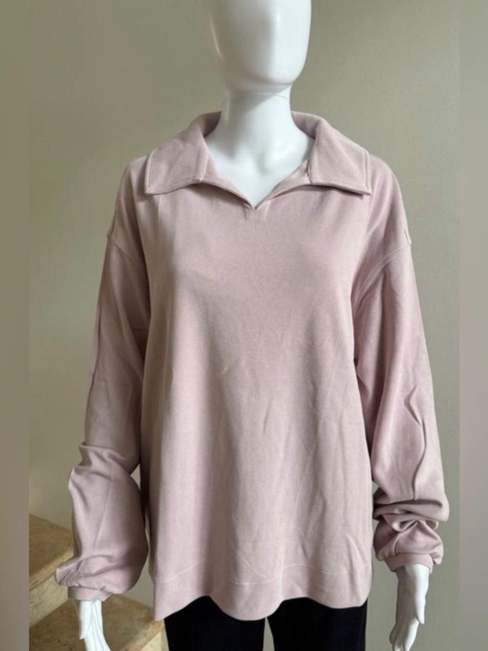 lululemon athletica Light Pink Open-Collar Pullover